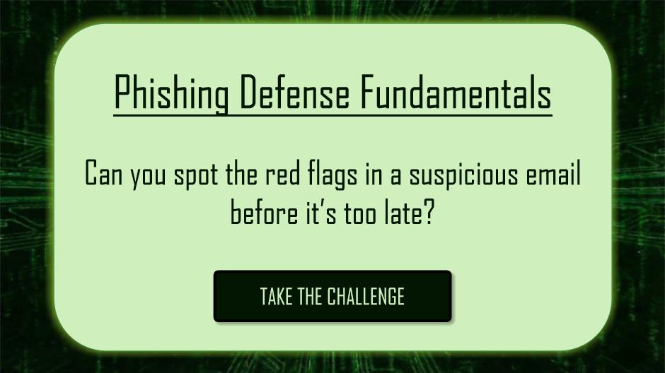 Phishing Defence Fundamentals